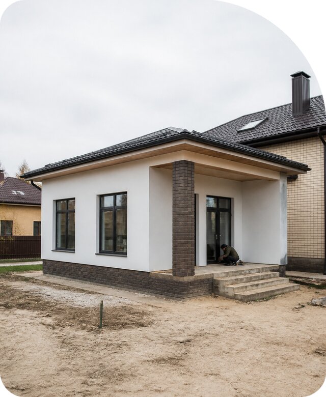 Строительство одноэтажной пристройки в Щербинке от 458190 р. | РадиДОМА-Щрб